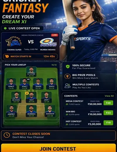 Dreem77 (dreem77 game) fantasy cricket & matchday visual 3
